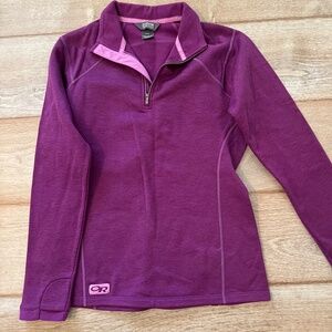 Women’s outdoor research quarter zip size small NWOT